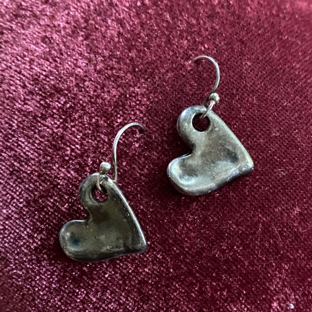 Cute small dainty minimalist heart shaped earrings, costume jewellery
